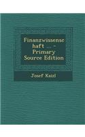 Finanzwissenschaft ... - Primary Source Edition