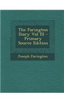 The Farington Diary Vol III