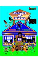School of Sticks African Flags