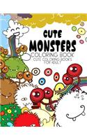 Cute Monsters Coloring Book: Cute coloring books for adults - Coloring Pages for Adults and Kids (Anime and Manga Coloring Books) girls coloring books