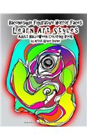 Baconesque Figurative Horror Faces Learn Art Styles Adult Halloween Coloring Book by Artist Grace Divine