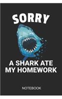 Sorry A Shark Ate My Homework Notebook