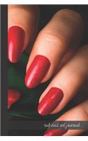 red nail art journal: small lined Nail Art Notebook / Travel Journal to write in (6'' x 9'') 120 pages