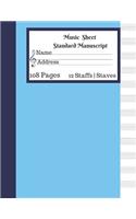 Music Sheet Standard Manuscript -108 Pages 12 Staffs - Staves