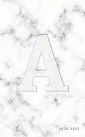A 2020-2021: Weekly Monthly Planner - Personalized Marble Monogram - 6x9 in - 2020 Calendar Organizer with Bonus Dotted Grid Pages + Inspirational Quotes + To-Do(1 Personalized Planners)