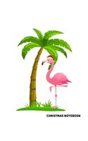 Christmas Notebook: Cute Flamingo Holiday Notepad With Lined Wide Ruled Paper For Taking Notes. Xmas Journal Diary 7.5 x 9.25 Inch Soft Cover For Home, Work Or School.