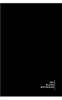 Black Notebook, Lined Journal