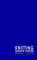 Knitting Graph Paper Notebook - 2: 3 Ratio: Knitters Journal, Knitting Design Grid, Knitting Graphs, Minimalist Blue Cover