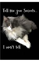 Tell Me Your Secrets Cat Journal Diary