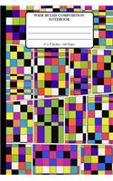Wide Ruled Composition Notebook 6" x 9". 120 Pages.: Book Cover With Beautiful Chromaticity Diagram Background Pattern.