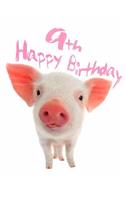 Happy 9th Birthday: Sweet Piggy Themed Sketchbook Perfect for Doodling, Drawing and Sketching. Way Better Than a Birthday Card!