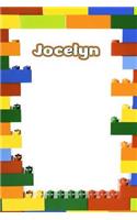 Jocelyn: Personalized Building Brick Journal, Diary Notebook, Log Featuring 120 Pages 6x9