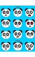 Emoji Notebook Lined Composition Journal For School Kids, Students And Teachers: 120 Page Ruled School Composition Notebook Journal With Fun Panda Emojis For Kids or Adults - 8.5 by 11 inches(12 Kool Kidz)