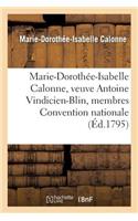 Marie-Dorothée-Isabelle Calonne, Veuve Antoine Vindicien-Blin Membres Composant Convention Nationale