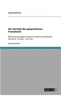 Die Varietät des gesprochenen Französisch