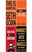 This is Marketing You Canâ€™t Be Seen Until You Learn To See, Meltdown How to turn your hardship into happiness, How To Be F*cking Awesome, Mindset With Muscle 4 Books Collection Set