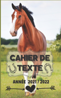 cahier de texte cheval 2021 2022: pour rentrer à l'école primaire