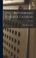 Rutherford College Catalog; 1926-1927