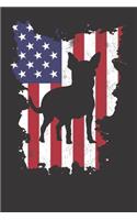 Notebook: Vintage 4th Of July USA Flag Chichiaua Dot Grid Dotted 6x9 120 Pages