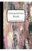 Composition Book: Cute Painted Wall Decor Composition Book to write in - Wide Ruled Book - lovely colors