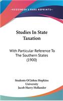 Studies in State Taxation