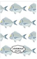 Notebook Journal Dot-grid, Fishes Pattern Design