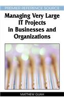 Managing Very Large IT Projects in Businesses and Organizations