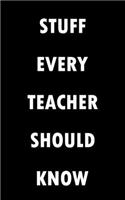 Stuff Every Teacher Should Know Notebook (Stuff You Should Know)