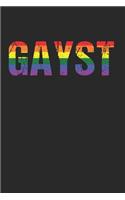 Gayst Gay Geist LGBT Queer Trans: 120 Pages 6 'x 9' -Dot Graph Paper Journal Manuscript - Planner - Scratchbook - Diary