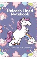 Unicorn Lined Notebook - Composition Notebook