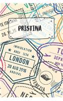 Pristina: Ruled Travel Diary Notebook or Journey Journal - Lined Trip Pocketbook for Men and Women with Lines
