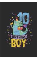 10 Birthday Boy: Graph Paper Notebook (6" x 9" - 120 pages) Birthday Themed Notebook for Daily Journal, Diary, and Gift