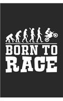 Born to race: 6x9 Motorbikes - blank with numbers paper - notebook - notes