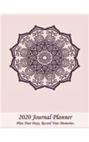 2020 Journal Planner Plan Your Days, Record Your Memories