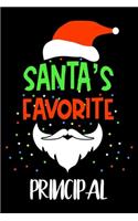 Santa's Favorite Principal: Christmas Notebook, Shopping List, Holiday Season Planner, Party Organizer, Address Book, Greeting Card Tracker For School Principal