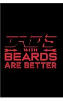 Dads With Beards Are Better: Food Journal - Track Your Meals - Eat Clean And Fit - Breakfast Lunch Diner Snacks - Time Items Serving Cals Sugar Protein Fiber Carbs Fat - 110 Pag