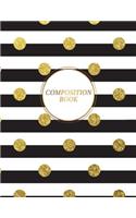 Composition Book: Gold Trendy Bullet Notebook - 150-Page 1/4 Inch Dot Grid Journal - 8.5 X 11 Glossy Softcover(Trendy Notebooks)