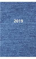 2019: Calendar/Planner/Appointment Book: 1 week on 2 pages, Format 6" x 9" (15.24 x 22.86 cm), Cover Jeans(13 Calendar/Planner/Appointment Book)