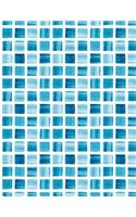 Mosaic Blue Tile Notebook - Wide Ruled