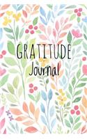 Gratitude Journal: Floral Watercolor, For Reflection & Thanksgiving, With Gratitude Prompt, 102 Pages, 6" x 9" - (Gratitude Journals)