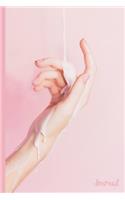 Pink #1 Journal: Woman's Hand Drenched in Liquid - 6 X 9 - Notebook, Diary, Doodle, Write, Notes, Sketch Pad, Notebook, Blank Book