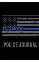 Illinois Police Journal: Illinois Thin Blue Line Police Flag Police Field Interview Notebook 6x9