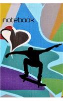Notebook: Skateboarding Fans Graffiti Homework Book Notepad Notebook Composition and Journal Gratitude Diary