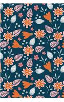 Journal Notebook Orange Leafy Pattern: 110 Page Lined and Numbered Journal With Index Pages In Portable 6 x 9 Size, Perfect For Writing, Taking Notes, List Making, Journaling and Doodling(17 My Favorite Lined Journal)