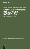 L'Analyse Formelle Des Langues Naturelles