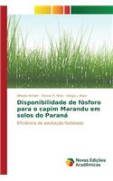 Disponibilidade de fósforo para o capim Marandu em solos do Paraná