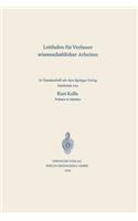 Leitfaden für Verfasser wissenschaftlicher Arbeiten: (German)