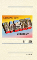 Vintage Lined Notebook Greetings from Barre