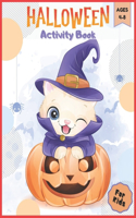 Halloween Activity Book For Kids Ages 4-8