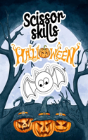 Scissor skills - Halloween: A fun cutting practice activity book for kids - Age 3 and up